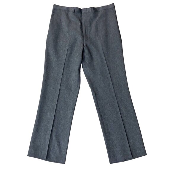 Vintage Pants Mens W38 I30 Used Blue Full Fit 38x30 Perma-Press - Picture 3 of 10